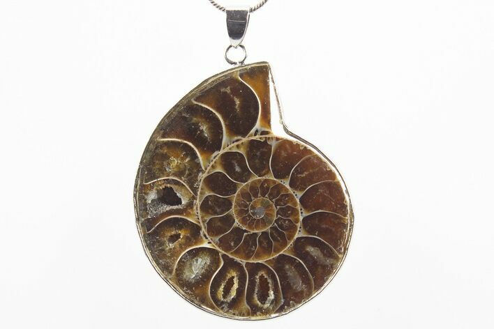 Fossil Ammonite Pendant - Million Years Old #306442